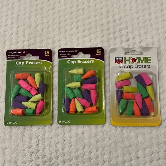 Other 3 Packs Of Cap Erasers Poshmark